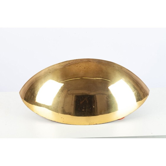 Image 1 of Vintage wall lamp in gold and white metal, Italy 1960
