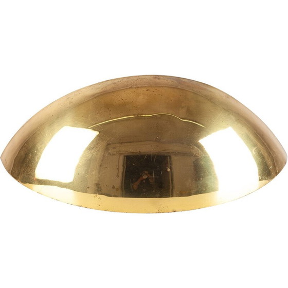 Image 1 of Vintage wall lamp in gold and white metal, Italy 1960