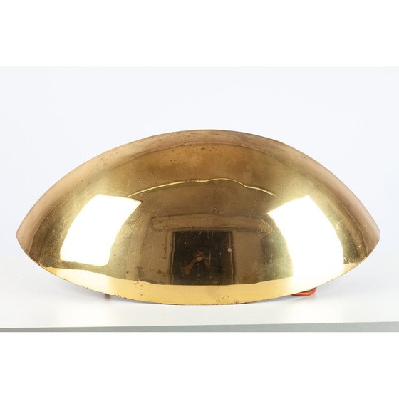 Image 1 of Vintage wall lamp in gold and white metal, Italy 1960