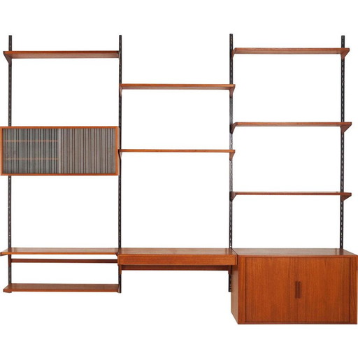 Teak system bookcase, Danish design, 1960s, production: Denmark