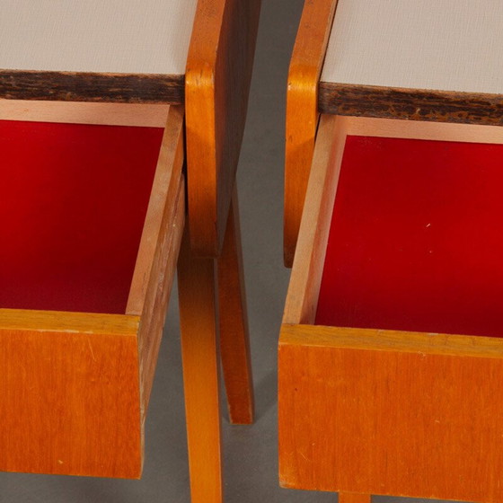 Image 1 of Coppia di comodini vintage in legno e formica, 1970