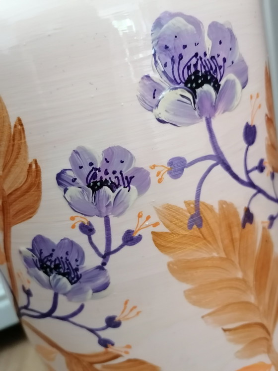 Image 1 of Hand-painted Vase, Artist Evalien Ritmeester