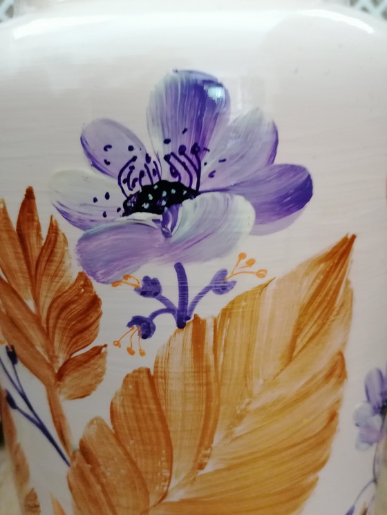 Image 1 of Hand-painted Vase, Artist Evalien Ritmeester