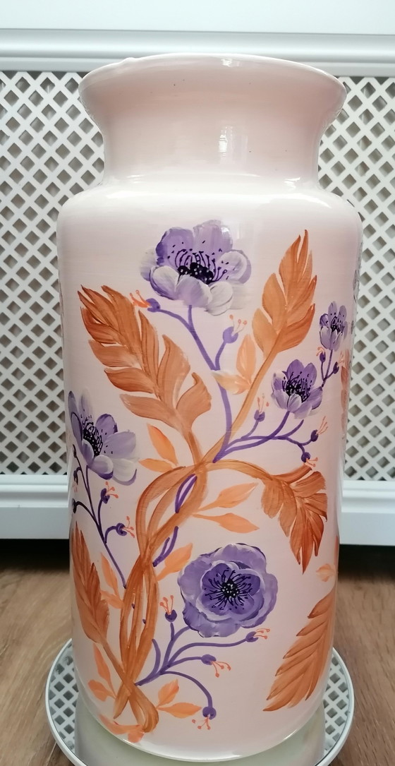 Image 1 of Hand-painted Vase, Artist Evalien Ritmeester