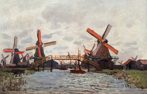 Image 1 of Claude Monet - Moulins près de Zaandam