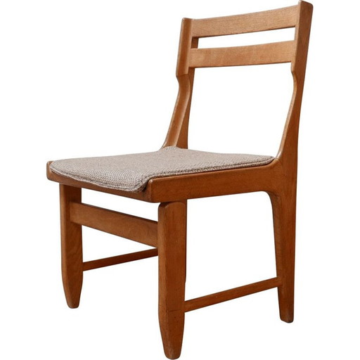 Vintage Oak Dining Chairs by Guillerme et Chambron, France 1960s