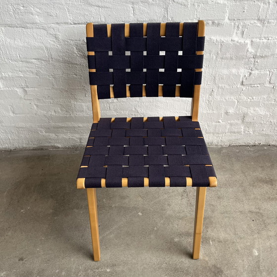 Image 1 of Knoll International - Risom 666 Chair - Dark blue - Top condition