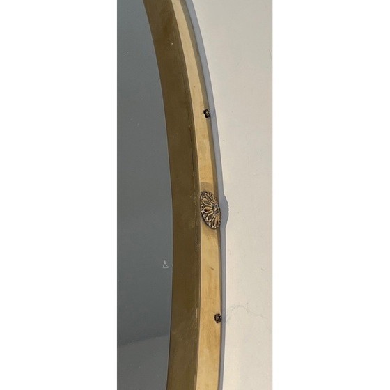 Image 1 of Vintage brass oval mirror