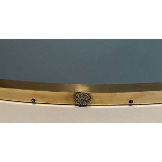 Image 1 of Vintage brass oval mirror