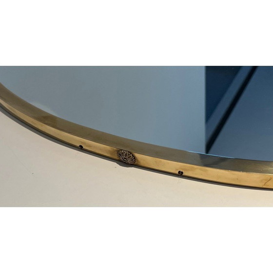 Image 1 of Vintage brass oval mirror
