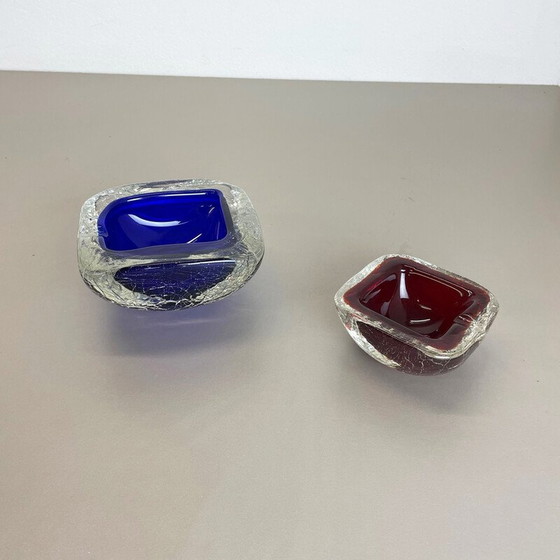Image 1 of Pair of vintage Murano glass ashtrays, Italy 1970s