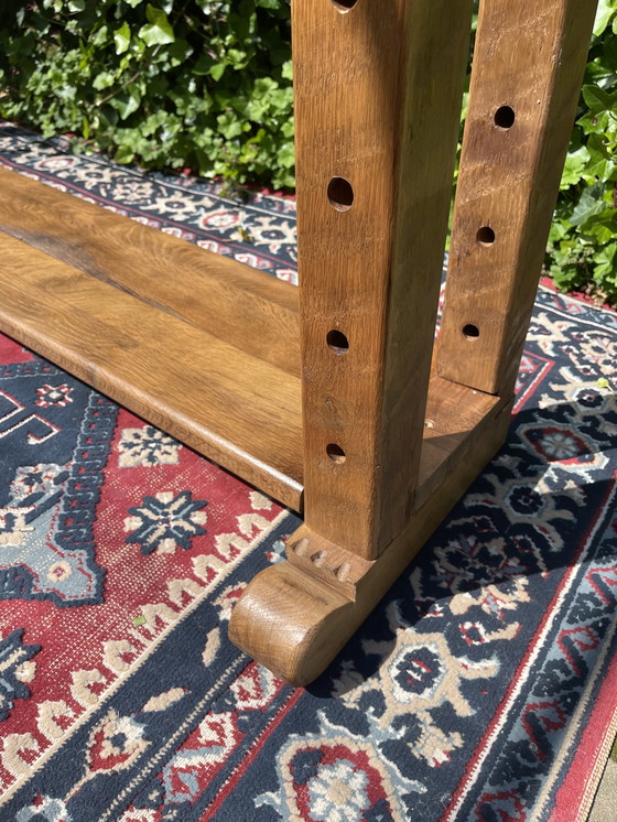 Image 1 of Wabi-Sabi Brutalist Solid Oak Wall Unit/Bookcase