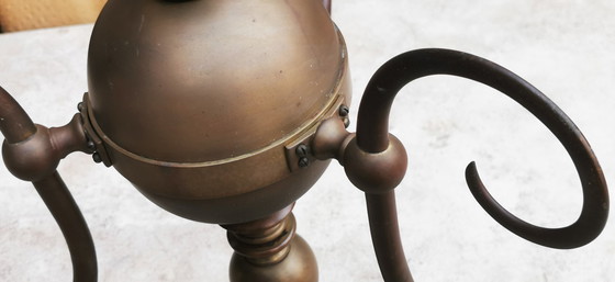 Image 1 of Lampadario in ottone a 3 lampade 