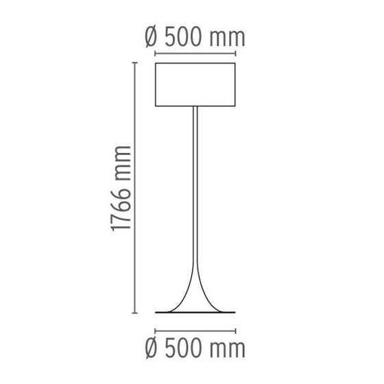 Image 1 of Flos Spun Light F Floor Lamp, Black