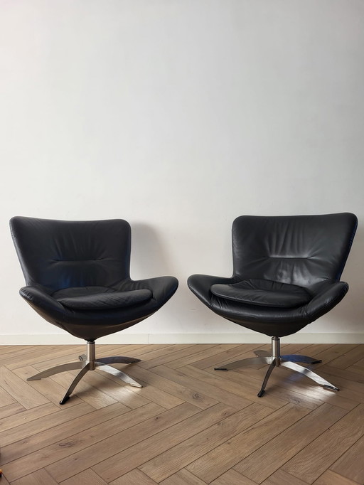 Set of Swivel Armchairs by Hjort Knudsen