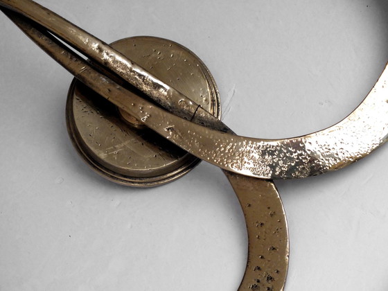 Image 1 of Attribuito a Ciani Florence Atelier Produzione Attribuita Anni 80' Elegante Applique in Ottone e Bronzo