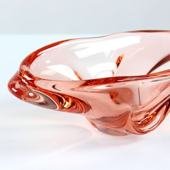 Image 1 of Vintage artistic glass bowl by Josef Hospodka 1960s