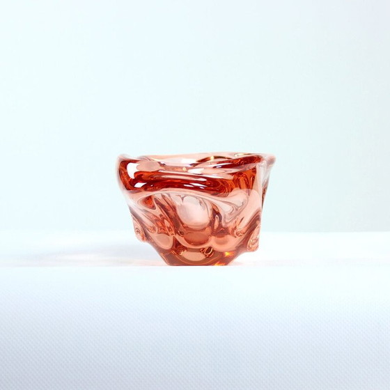 Image 1 of Vintage artistic glass bowl by Josef Hospodka 1960s