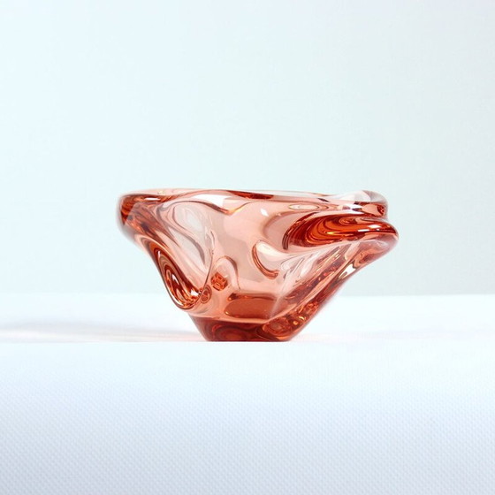 Image 1 of Vintage artistic glass bowl by Josef Hospodka 1960s