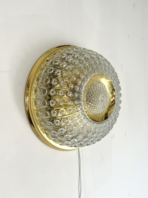 Xl Wall lamp/Plafoniere, Glashütte Limburg '80