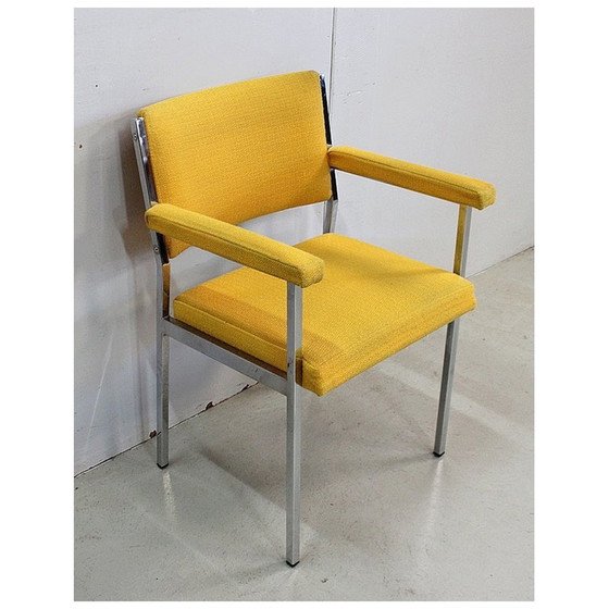 Image 1 of Set of 4 vintage chromed metal armchairs, 1970