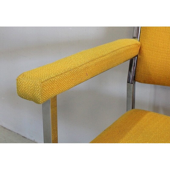 Image 1 of Set of 4 vintage chromed metal armchairs, 1970