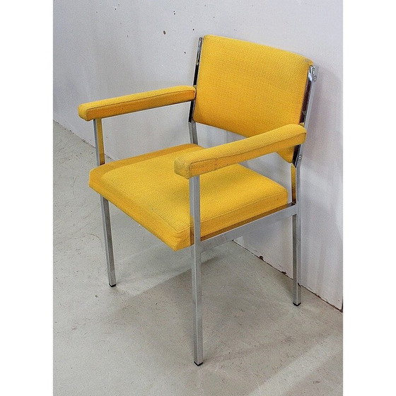 Image 1 of Set of 4 vintage chromed metal armchairs, 1970