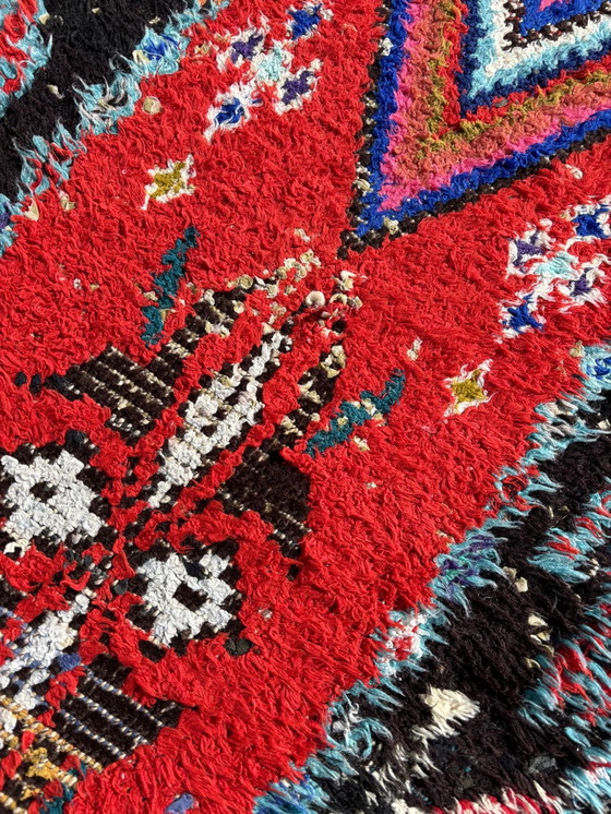 Image 1 of Red Handwoven Moroccan Cotton Rug