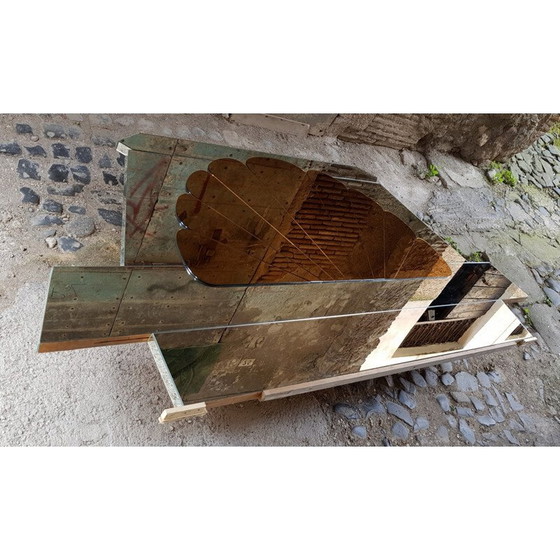 Image 1 of Vintage glass headboard by Cristal Art, Italy 1970