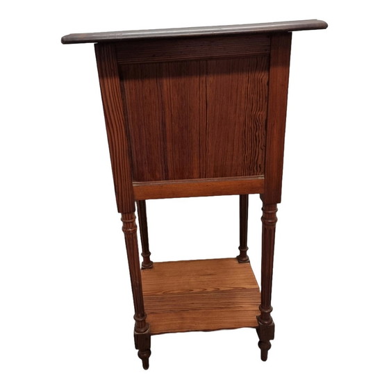 Image 1 of Antique French Pine And Mahogany Nightstand Late 19th Century