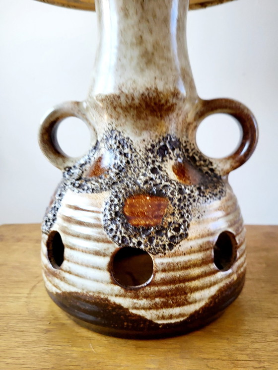 Image 1 of Vintage Fat Lava Table Lamp With Original Shade, 1970s