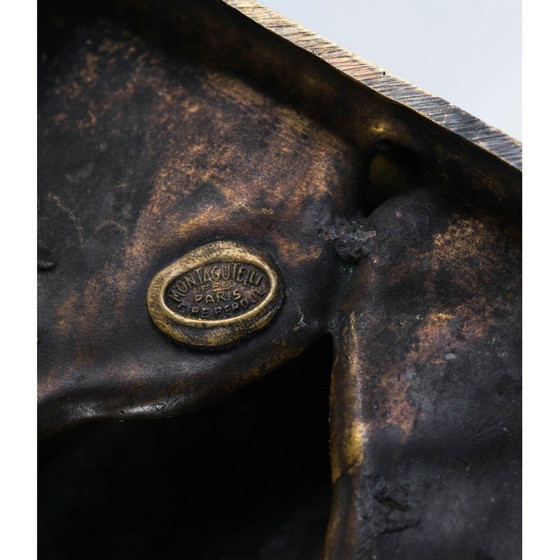 Image 1 of French vintage cast bronze hand sculpture by Richard Hudnut for Montagutelli Frères, 1912