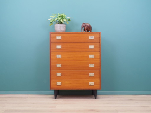 Teak Chest Of Drawers, Danish Design, 1970S, Production: Denmark