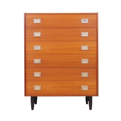 Teak Chest Of Drawers, Danish Design, 1970S, Production: Denmark