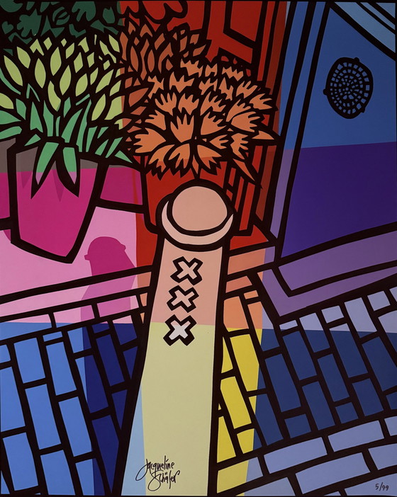 Image 1 of Jacqueline Schäfer: "Amsterdammertje." Hand-signed and Numbered Screenprint.