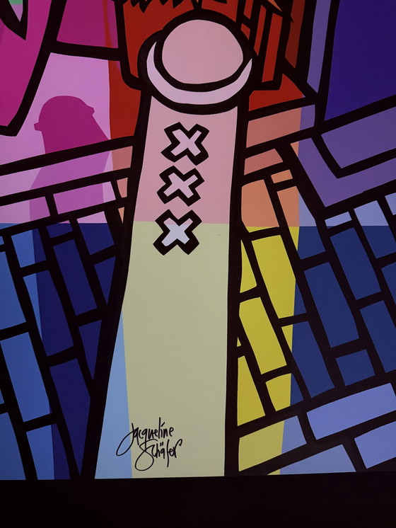 Image 1 of Jacqueline Schäfer: "Amsterdammertje." Hand-signed and Numbered Screenprint.