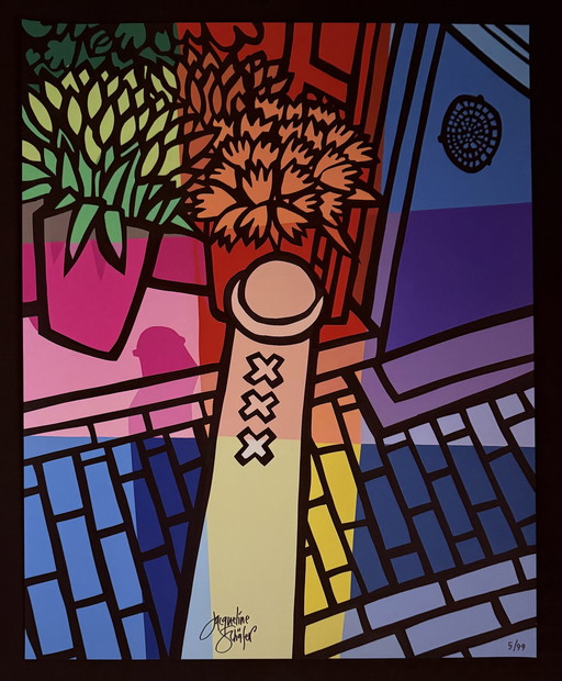 Jacqueline Schäfer: "Amsterdammertje." Hand-signed and Numbered Screenprint.