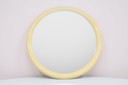 Beige Round Plastic Mirror