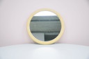 Beige Round Plastic Mirror