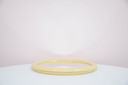 Beige Round Plastic Mirror
