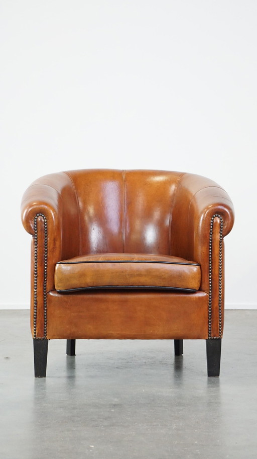 Sheep leather club chair