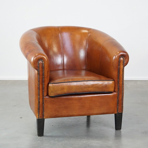 Sheep leather club chair