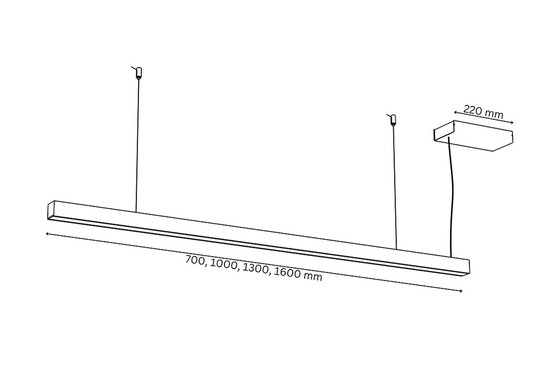 Image 1 of Suspension Tunto LED40 1000 OAK Dali