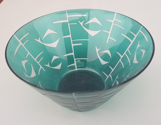 Image 1 of Hand-Crafted Crystal Bowl, 1950S