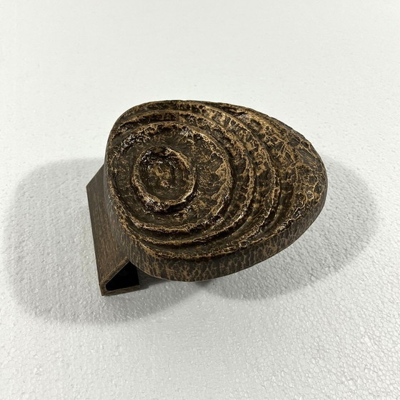 Image 1 of Brutalist Bronze Door Handle Germany 1960s