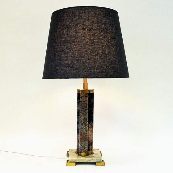 Image 1 of Lampada vintage scandinava in gres di granito, 1970