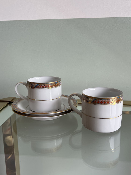 Image 1 of 2x cups and saucers Sun Shine Laklain porcelain