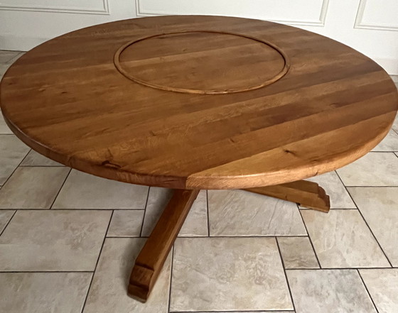 Image 1 of Table de salle à manger ronde en bois