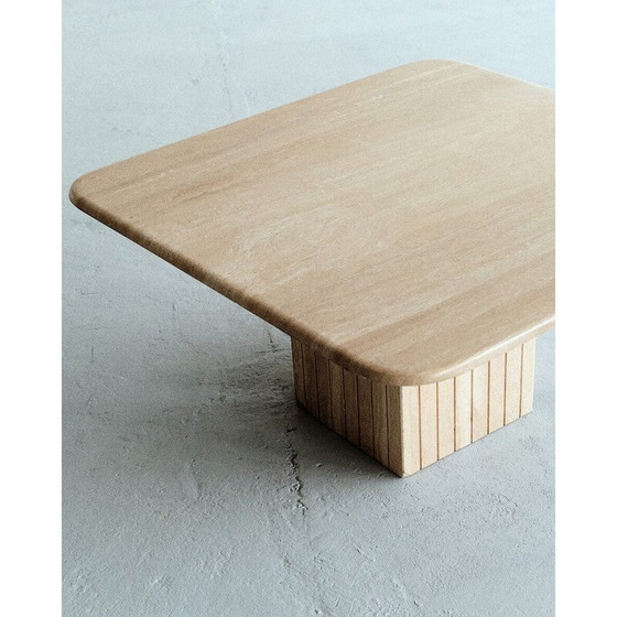 Image 1 of Vintage travertine coffee table, 1986