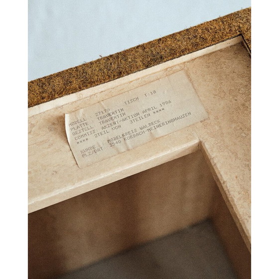 Image 1 of Vintage travertine coffee table, 1986